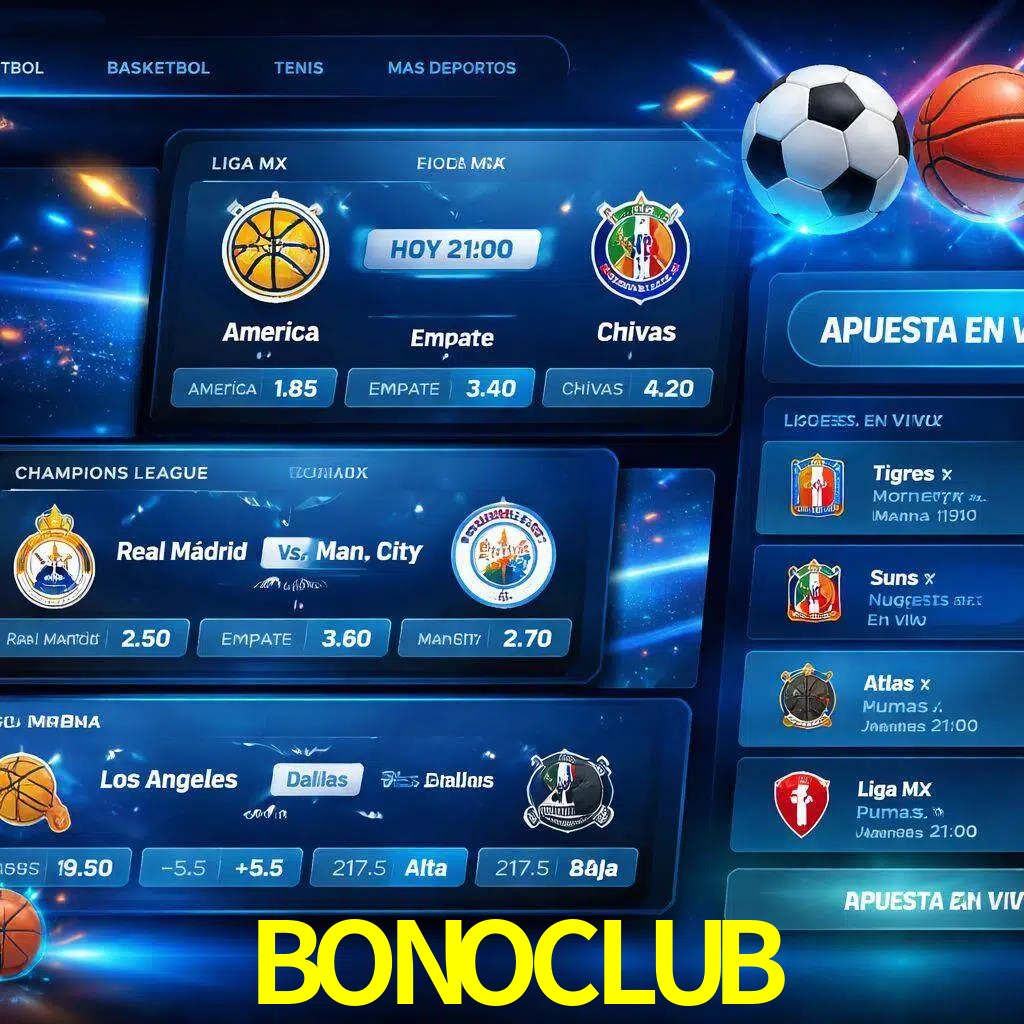 Mercados de apuestas deportivas BONOCLUB para jugadores en México