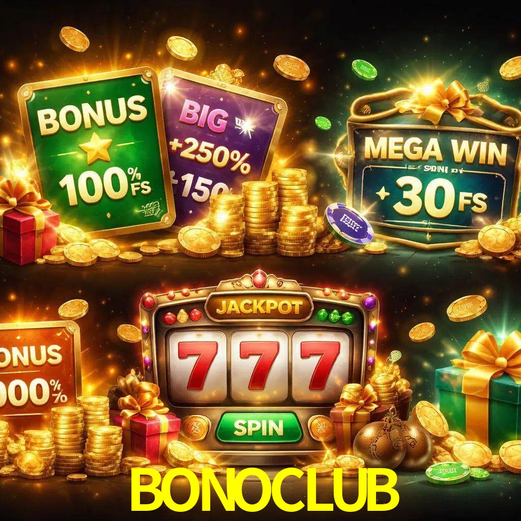 Tipos de bonos BONOCLUB incluyendo recompensas de bienvenida y promociones continuas