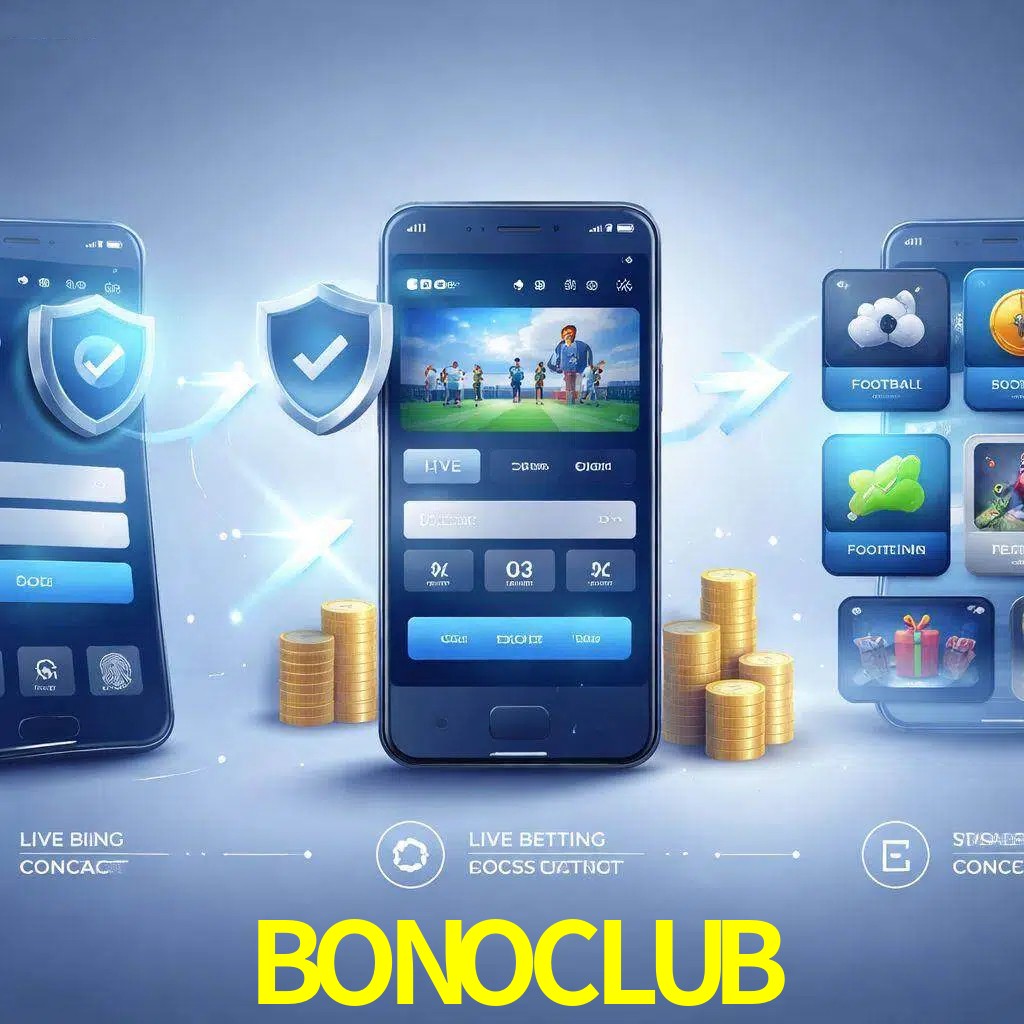 Pasos de acceso a la app BONOCLUB en pantalla de teléfono móvil